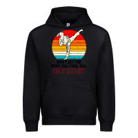 Black karate girl kick Urban Hoodie - artisFamous