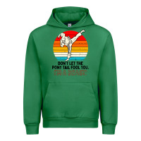 Emerald karate girl kick Urban Hoodie - artisFamous