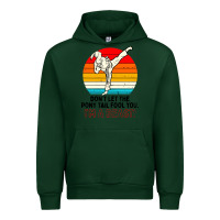Forest Green karate girl kick Urban Hoodie - artisFamous