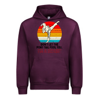 Mauve Wine karate girl kick Urban Hoodie - artisFamous