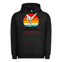 Pigment Black karate girl kick Urban Hoodie - artisFamous