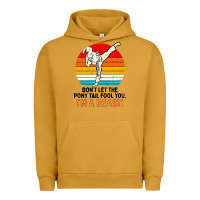 Pigment Peanut Butter karate girl kick Urban Hoodie - artisFamous