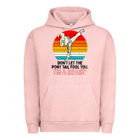 Pigment Salmon karate girl kick Urban Hoodie - artisFamous