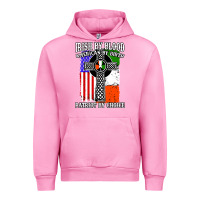 Fuchsia Pink irish by blood american Urban Hoodie - artisFamous