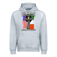 Heather Grey irish by blood american Urban Hoodie - artisFamous