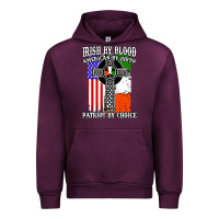Mauve Wine irish by blood american Urban Hoodie - artisFamous