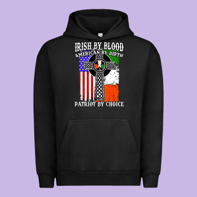 Irish By Blood American Urban Hoodie Designed By Artisfamous
