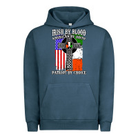 Pigment Midnight Navy irish by blood american Urban Hoodie - artisFamous