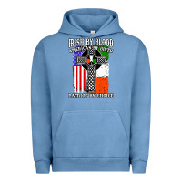 Pigment Pebble Blue irish by blood american Urban Hoodie - artisFamous