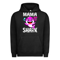 Pigment Black mama shark doo doo shirt Urban Hoodie - artisFamous