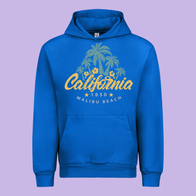 California Malibu Beach Urban Hoodie Designed By Artisfamous
