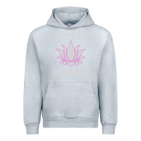 Heather Grey no mud no lotus tee buddha buddhist yoga Urban Hoodie - artisFamous