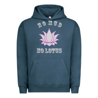 Pigment Midnight Navy no mud no lotus tee buddha buddhist yoga Urban Hoodie - artisFamous