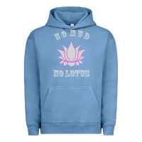 Pigment Pebble Blue no mud no lotus tee buddha buddhist yoga Urban Hoodie - artisFamous
