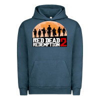 Pigment Midnight Navy red dead redemption Urban Hoodie - artisFamous