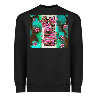 Black pink floral nurse with flowers Heavyweight Sweatshirt - AdoDesignShop