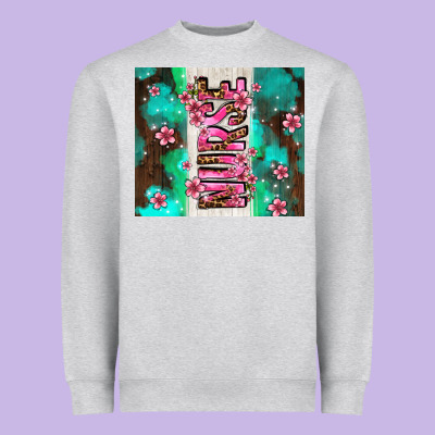Pink Floral Nurse With Flowers Heavyweight Sweatshirt Designed By Adodesignshop