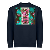 Navy pink floral nurse with flowers Heavyweight Sweatshirt - AdoDesignShop