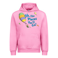 Fuchsia Pink seuss oh the places you’ll go Urban Hoodie - artisFamous