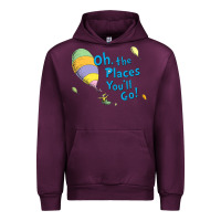 Mauve Wine seuss oh the places you’ll go Urban Hoodie - artisFamous