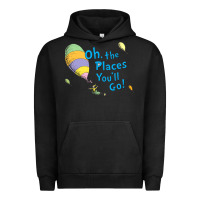 Pigment Black seuss oh the places you’ll go Urban Hoodie - artisFamous