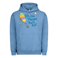 Pigment Pebble Blue seuss oh the places you’ll go Urban Hoodie - artisFamous