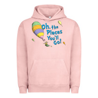 Pigment Salmon seuss oh the places you’ll go Urban Hoodie - artisFamous