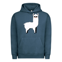Pigment Midnight Navy llama Urban Hoodie - artisFamous