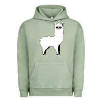 Pigment Oil Green llama Urban Hoodie - artisFamous
