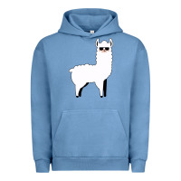 Pigment Pebble Blue llama Urban Hoodie - artisFamous
