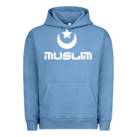 Pigment Pebble Blue muslim Urban Hoodie - artisFamous