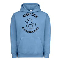 Pigment Pebble Blue nanny duck quack quack quack Urban Hoodie - artisFamous