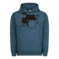 Pigment Midnight Navy drums drummer Urban Hoodie - artisFamous