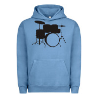 Pigment Pebble Blue drums drummer Urban Hoodie - artisFamous