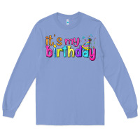 Colony Blue it's my birthday Long Sleeve Tee - BundleAndBundleShop