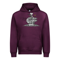 Mauve Wine scruffy smugglers and pirates Urban Hoodie - artisFamous