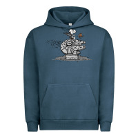 Pigment Midnight Navy scruffy smugglers and pirates Urban Hoodie - artisFamous