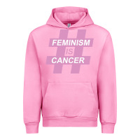 Fuchsia Pink feminism is cancer Urban Hoodie - artisFamous