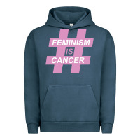 Pigment Midnight Navy feminism is cancer Urban Hoodie - artisFamous