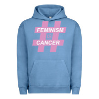 Pigment Pebble Blue feminism is cancer Urban Hoodie - artisFamous