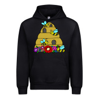 Black bee hive Urban Hoodie - artisFamous