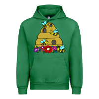 Emerald bee hive Urban Hoodie - artisFamous