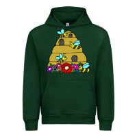 Forest Green bee hive Urban Hoodie - artisFamous