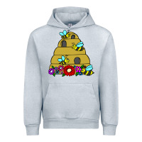 Heather Grey bee hive Urban Hoodie - artisFamous