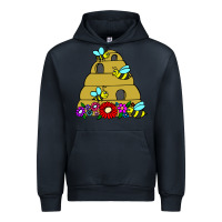 Navy bee hive Urban Hoodie - artisFamous