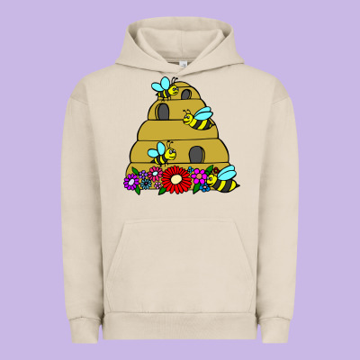 Bee Hive Urban Hoodie Designed By Artisfamous