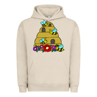 Pigment French Oak bee hive Urban Hoodie - artisFamous