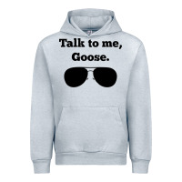 Heather Grey talk to me goose sunglasses funny Urban Hoodie - artisFamous