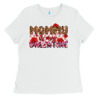 White mommy is my valentine olıvıa Ladies Tee - OliviaCreatesArt