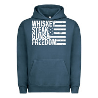 Pigment Midnight Navy whiskey steak guns freedom Urban Hoodie - artisFamous